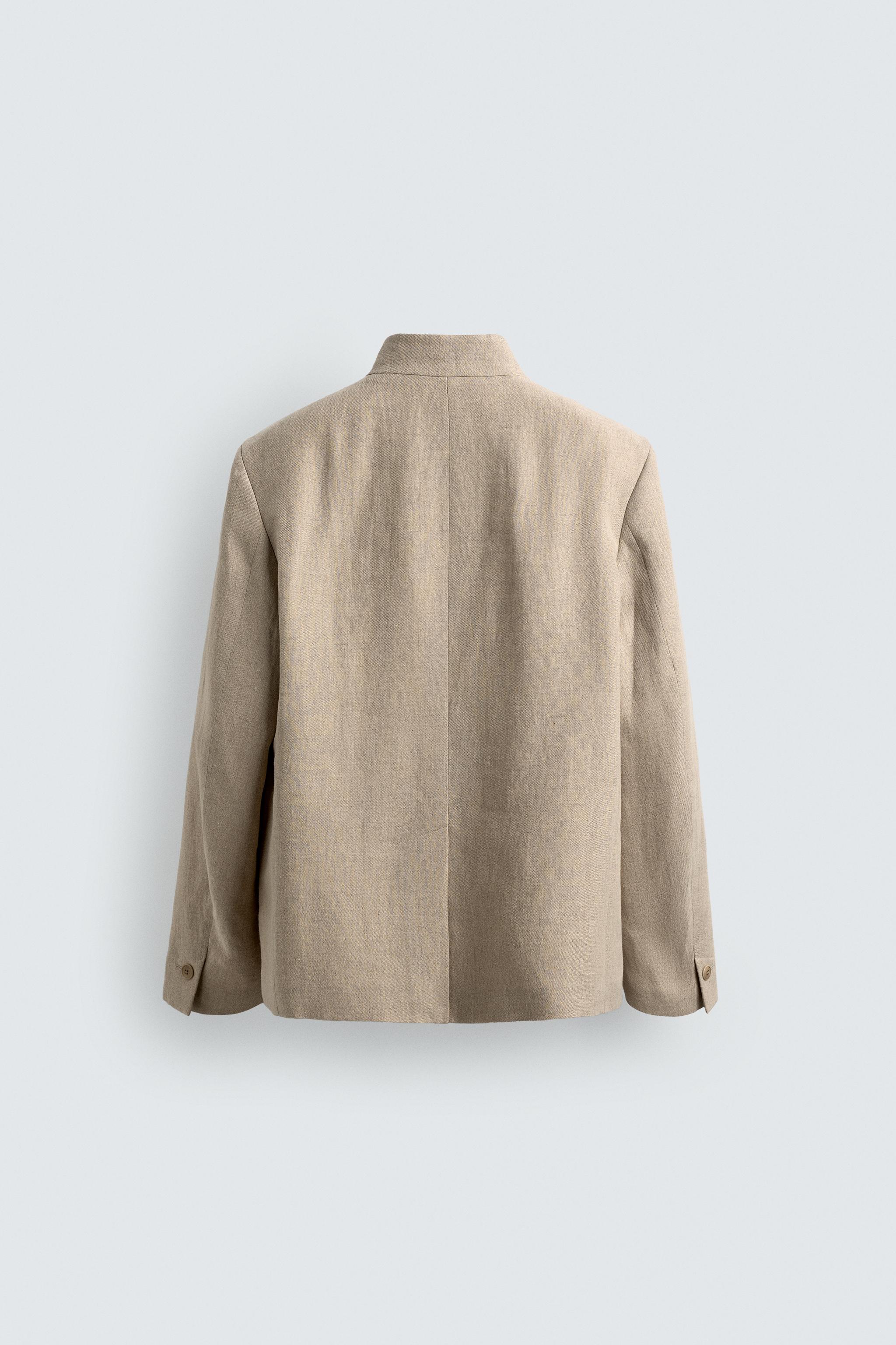 RELAXED FIT DOUBLE BREASTED SUIT BLAZER